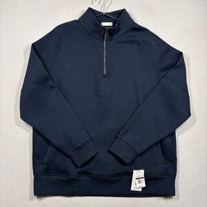 Tasc Transcend Fleece Performance Quarter Zip Pullover Men Size XXL Navy